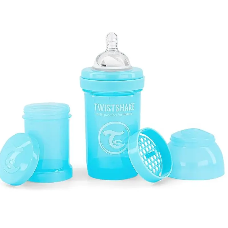 Biberons Anti-Coliques Twistshake 180ml Bleu– 2m+