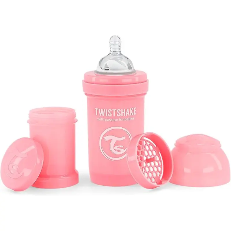 xx Biberons Anti-Coliques Twistshake 180ml Rose – 2m+
