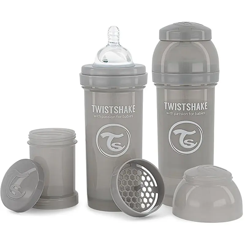xx Biberons Anti-Coliques Twistshake 260ml Gris – 2m+