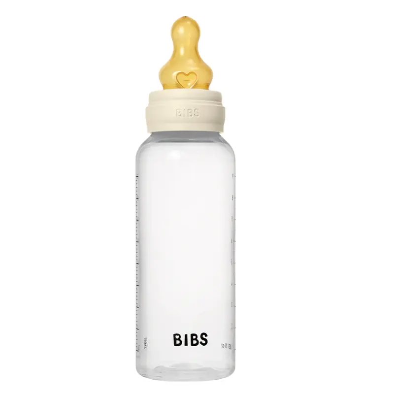 Biberons en Plastique sans BPA 270ml avec Tétine en Latex Débit moyen -Blush - BIBS