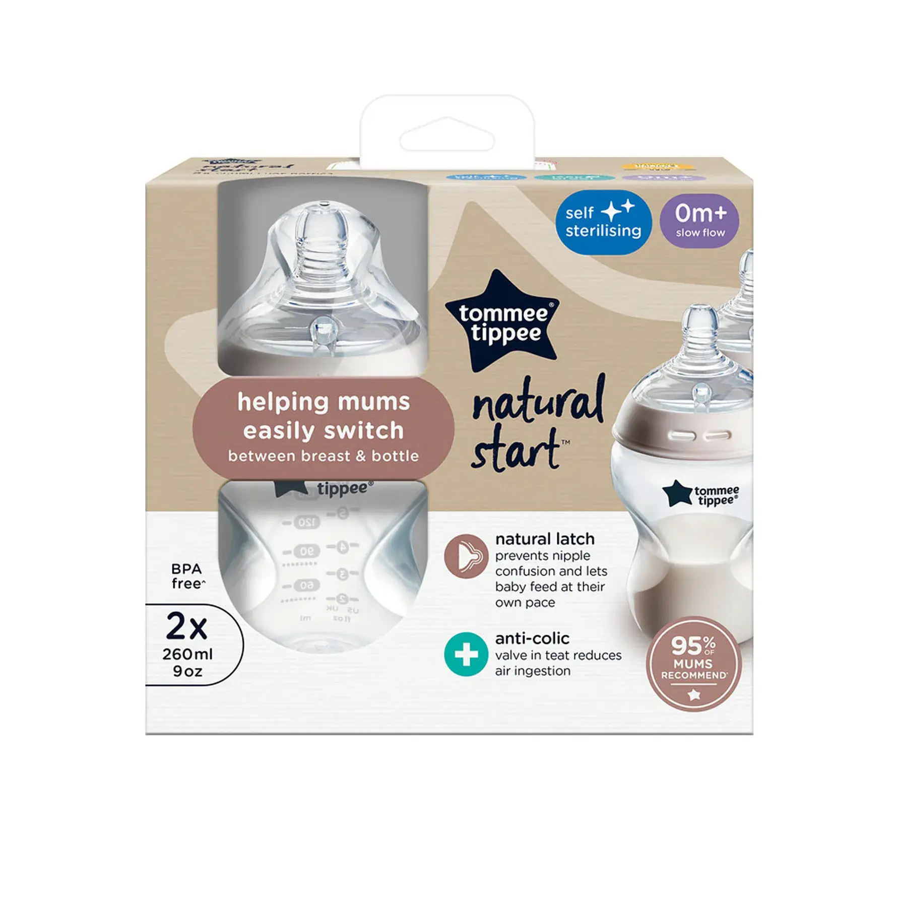 Biberons Lot De 2 Closer To Nature 260 ml