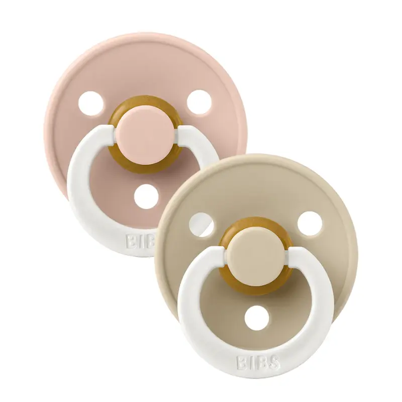 BIBS Lot de 2 Sucettes Symétriques - Blush/Vanilla - GLOW