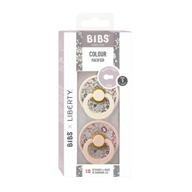 BIBS x Liberty - Sucette ronde couleur latex - Eloise Blush Mix
