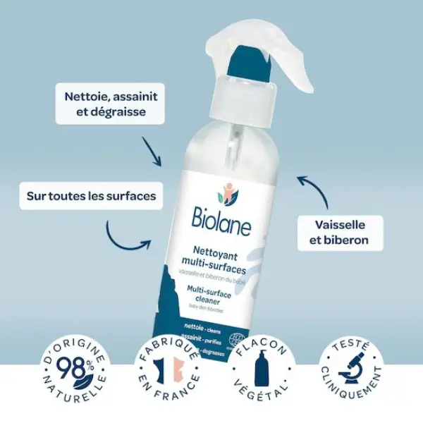 Biolane Nettoyant Multi-Surfaces Bio 250 ml