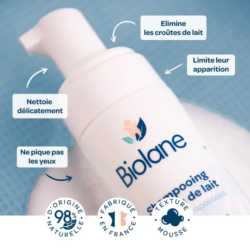 BIOLANE Shampoing Bébé Croûtes de Lait 150ml Traitement Doux et Apaisant