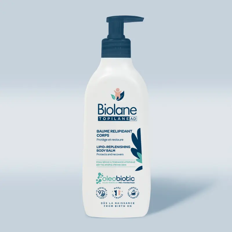 BIOLANE Topilane AD Baume Relipidant Corps 350ml Peaux Très Sèches et à Tendance Atopique
