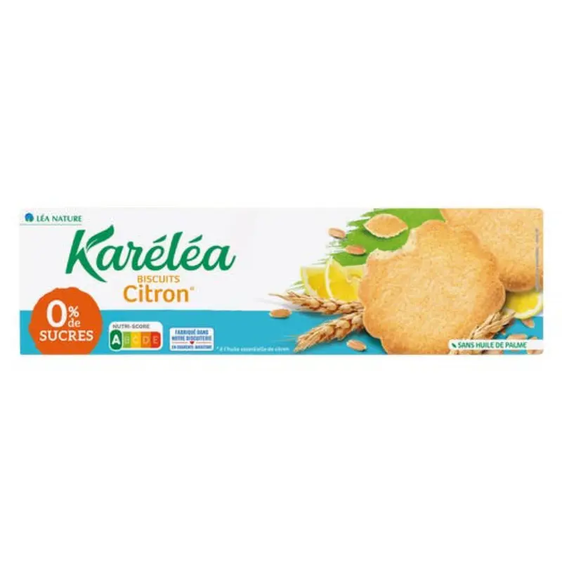 Biscuits au citron non sucrés Karelea 132 g