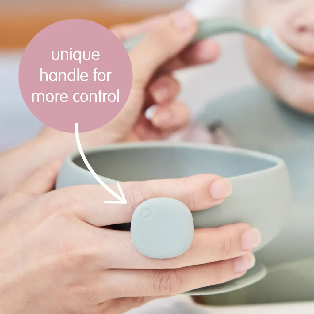 Bol en silicone + couvercle - blush