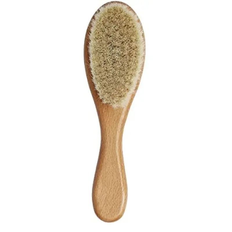 Brosse à cheveux bébé douce en bois naturel bio