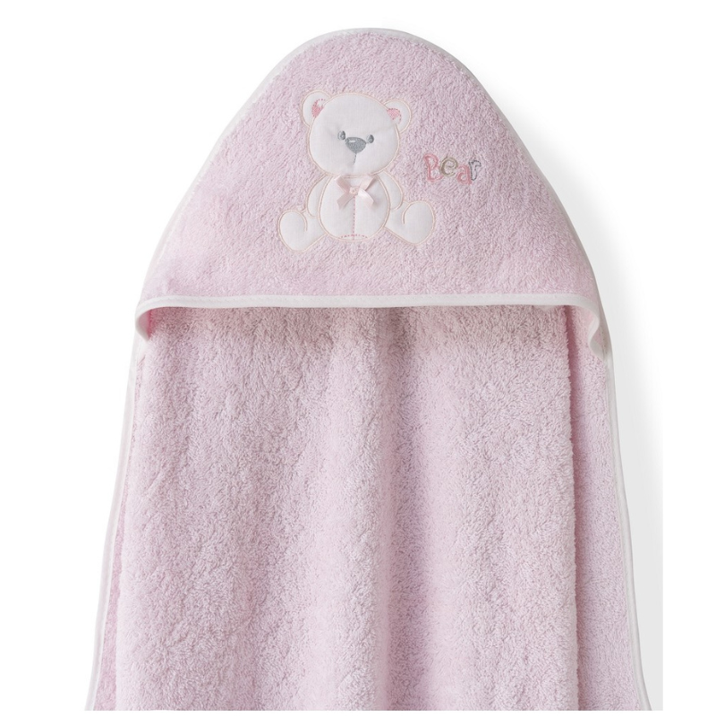 xx Cape de bain 1X1 Mod Ours Nœud papillon + Bavoir rose