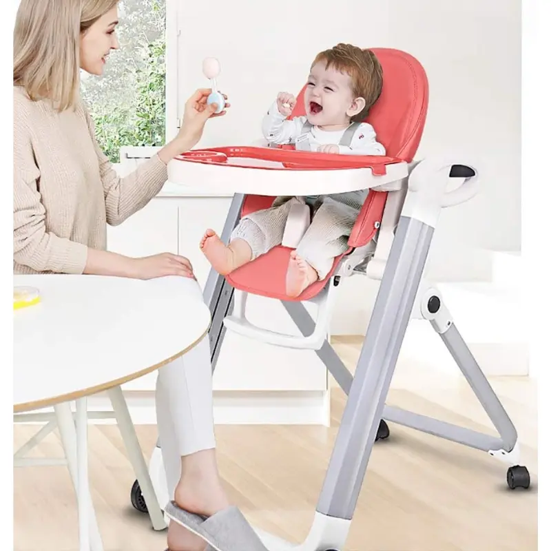 Chaise haute Ivolia B2 rose