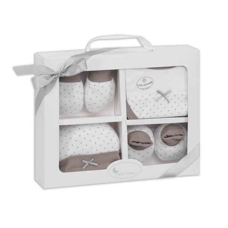 xx Coffret cadeau Interbaby 4 pièces, gris, modèle SET01