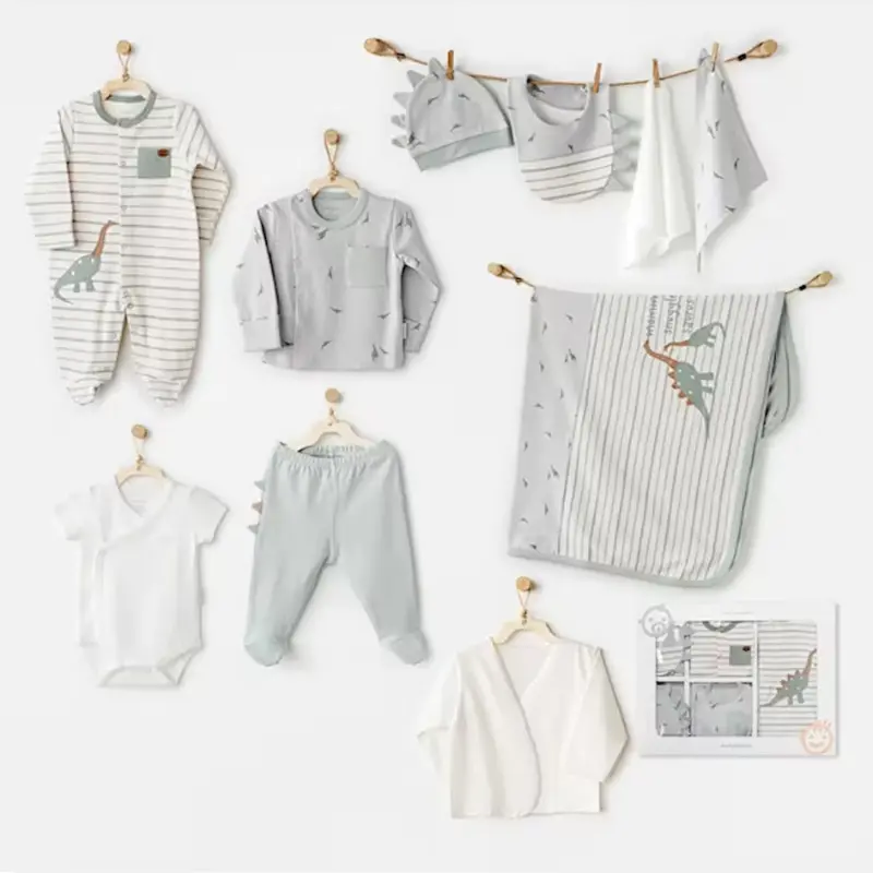 Coffret de sortie d’hôpital pour bébé Andywawa 10 pièces AC26001 Vert