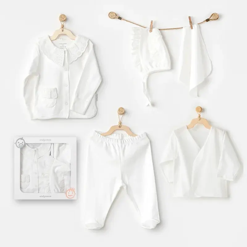 Coffret Naissance 5 Pcs Coton- andywawa