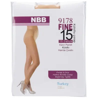 Collant grossesse transparent 15 deniers effet naturel sous robe NBB 9178