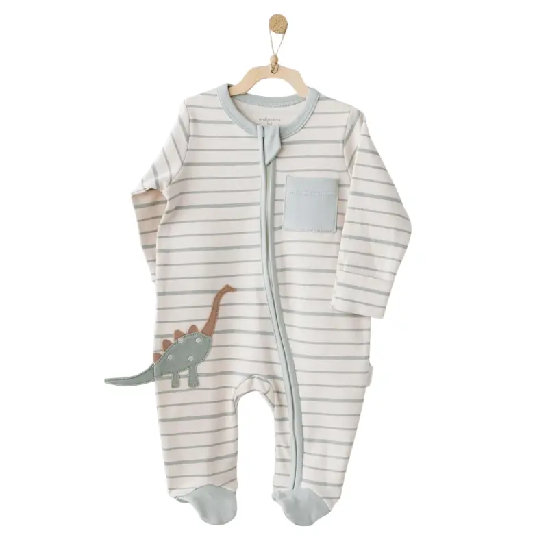 xx Combinaison pyjama Andywawa AC26004 Mummy S Snuggle Saurus Verte