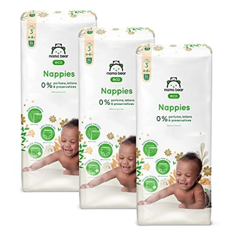 Couches Bébé Mama Bear Eco Taille 3 (4-8 kg) – Pack 52 pièces