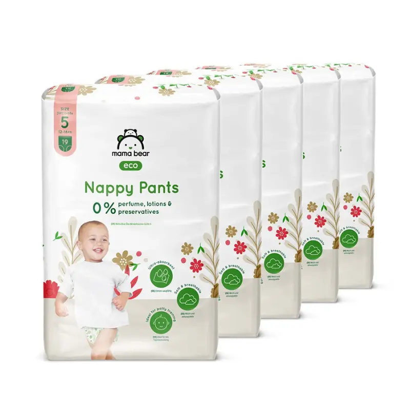 xx Couches-culottes bébé Mama Bear Eco Taille 5 (12-18 kg) – Pack 19 pièces