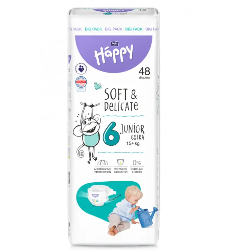 xx Couches Happy Taille 6 (15+kg) 48 unités