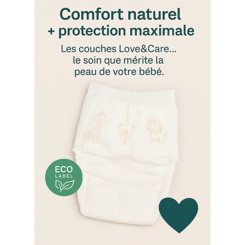 Couches Love and Care 3 junior 5-9 kg 56 unités
