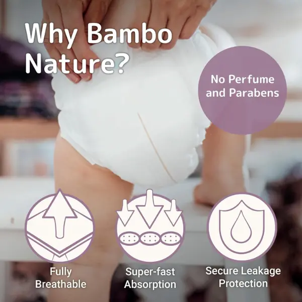 Couches pour bébé écologiques haut de gamme Bambo Nature, taille 5