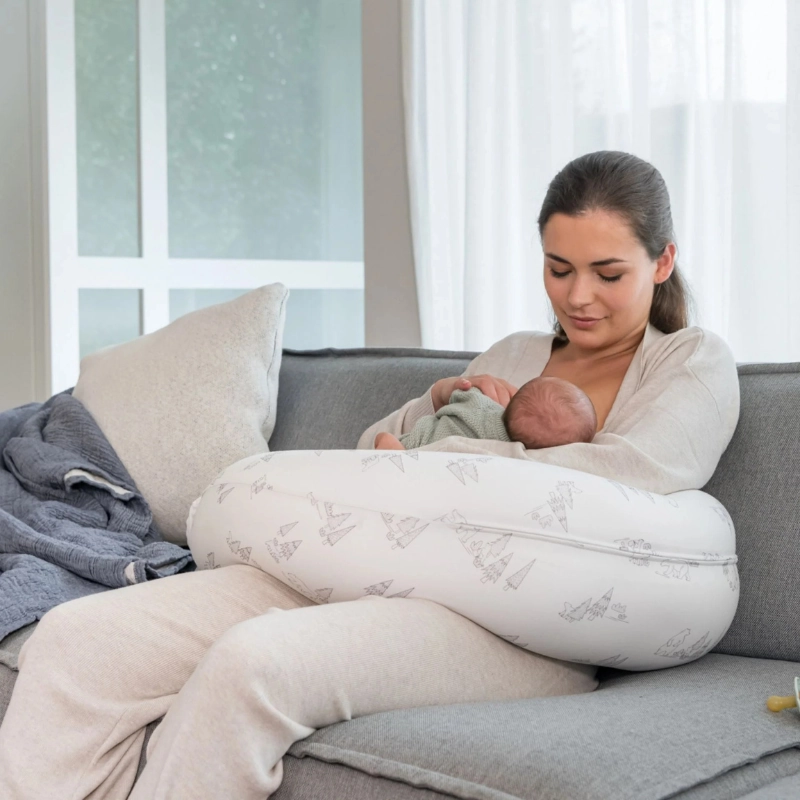 Coussin d'Allaitement et Maternité Buddy Famille D'ours Gris - Doomoo