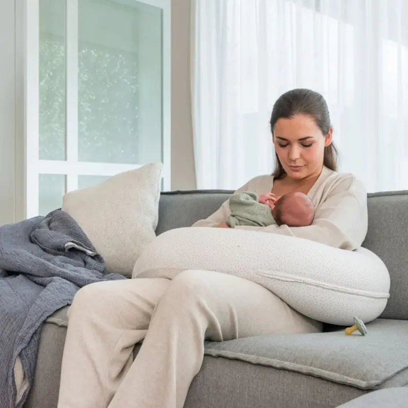 Coussin d'Allaitement et Maternité Buddy Silver Dots - Doomoo