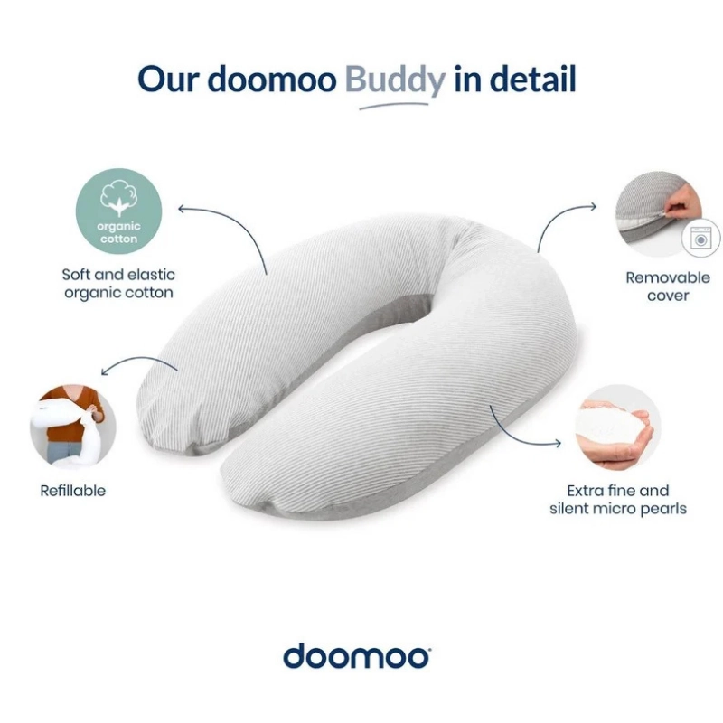 Coussin de maternité Doomoo Buddy cloudy kaki