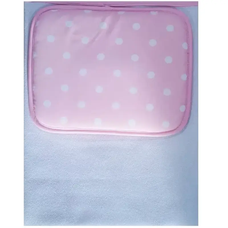 xx Coussin + plan à langer Blanc et Rose – Bebekevi