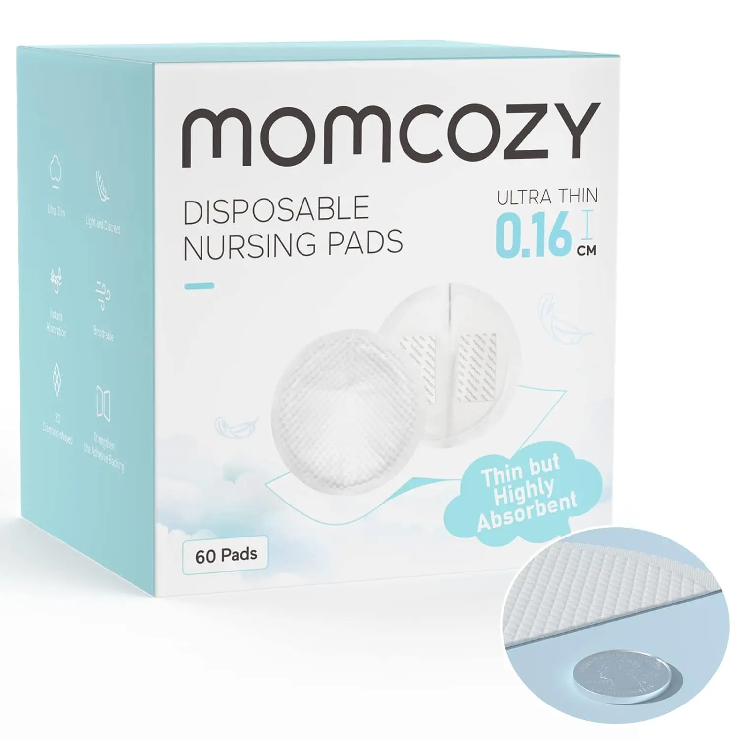 xx Coussinets d'allaitement jetables ultra-fins Momcozy