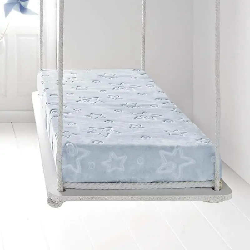 xx Couverture bébé bleu 110 x 140 cm, modèle 6627
