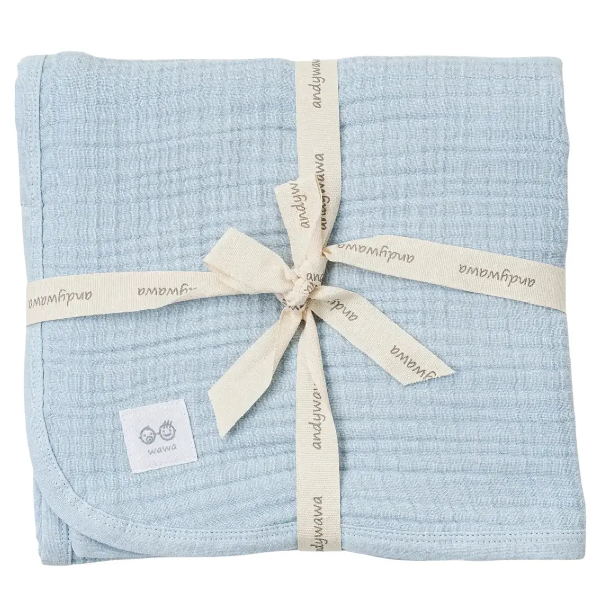 xx Couverture bébé en mousseline 105 x 120 cm AC25870 Bleu
