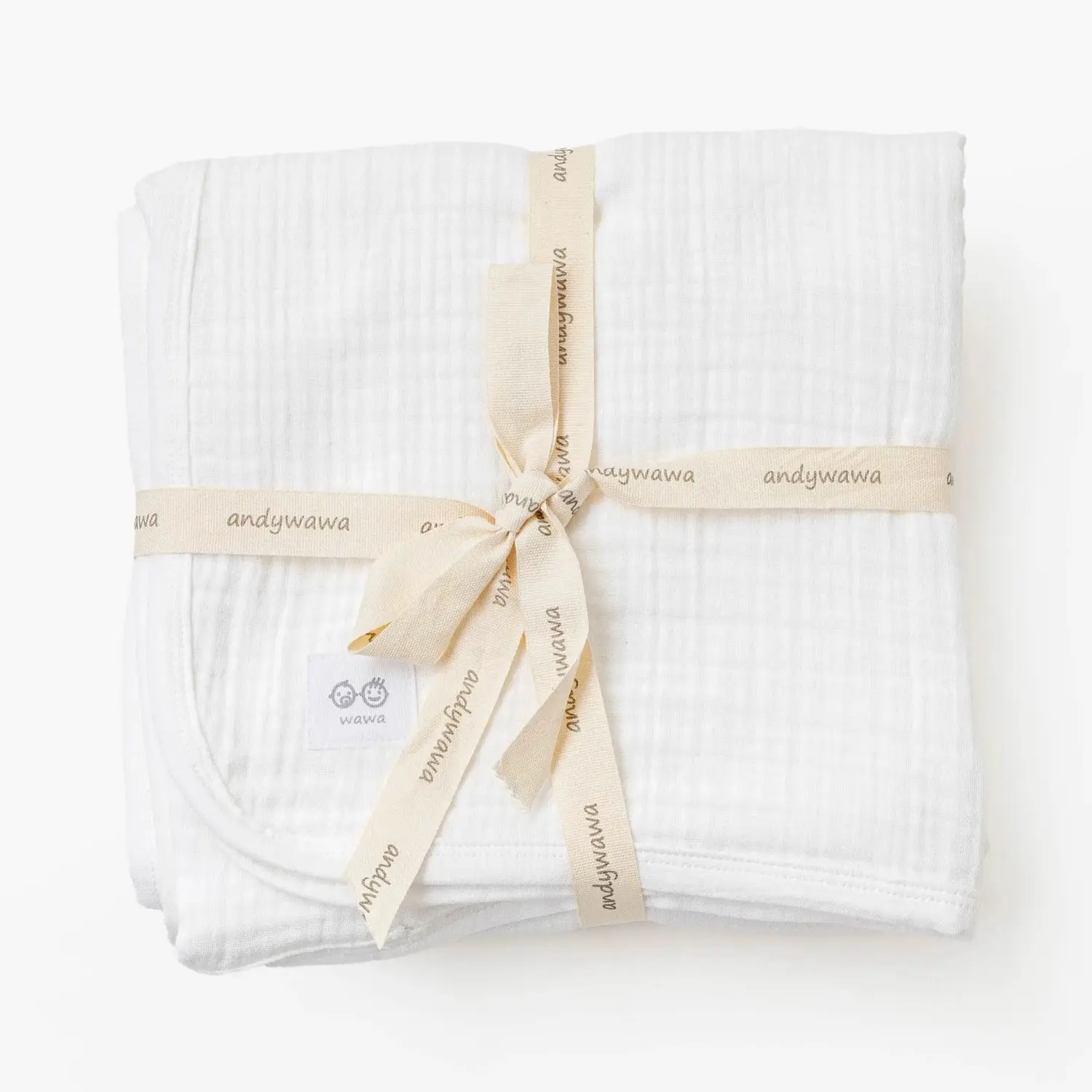 Couverture bébé en mousseline Andywawa Home 105 x 120 cm AC25870 Blanche