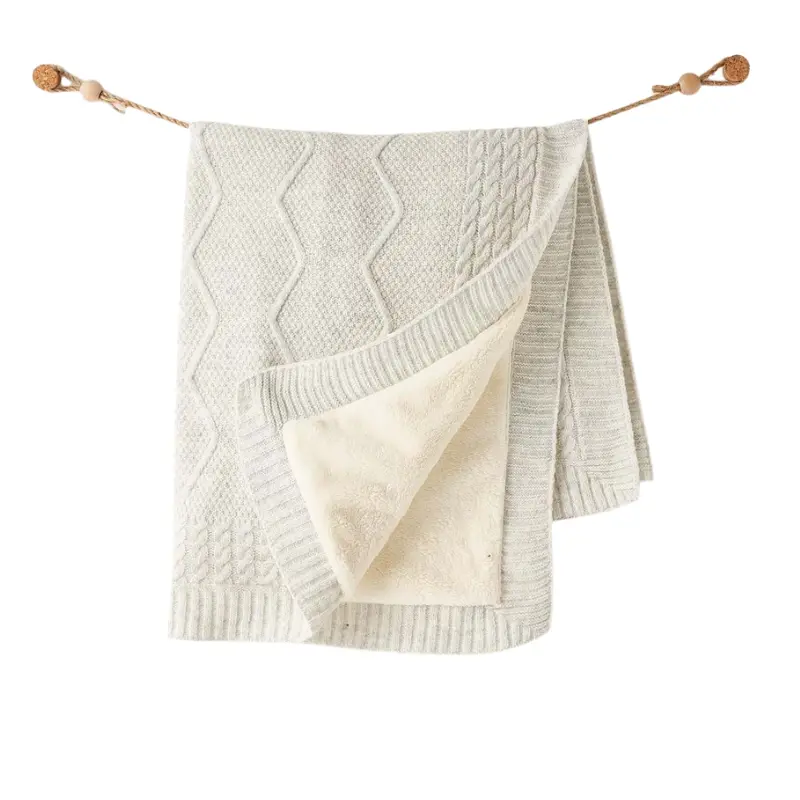 xx Couverture bébé en tricot Andywawa 85x100 cm AC26345 Gris