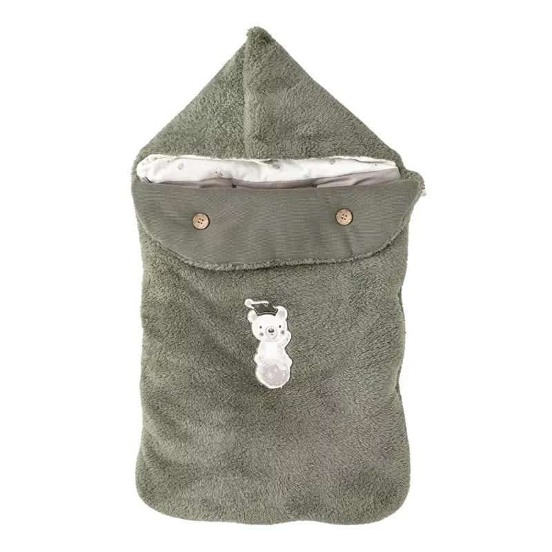 Couverture d'emmaillotage en peluche pour bébé Andywawa verte AC26192