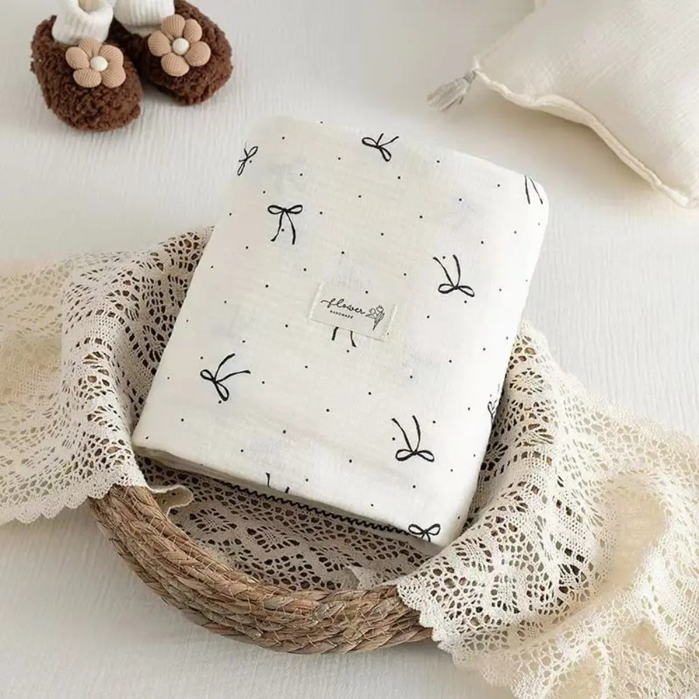 xx Couverture en Mousseline de Coton Bio 120cm x 130cm