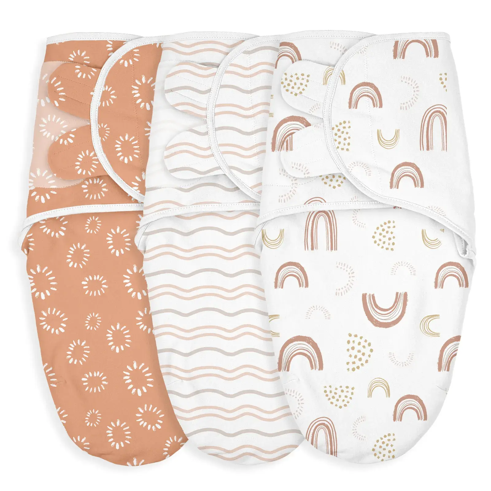 xx Couvertures d'emmaillotage pour bébé Line Rainbow