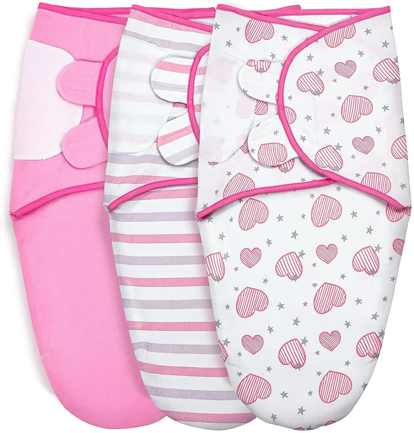 xx Couvertures d'emmaillotage pour bébé, lot de 3