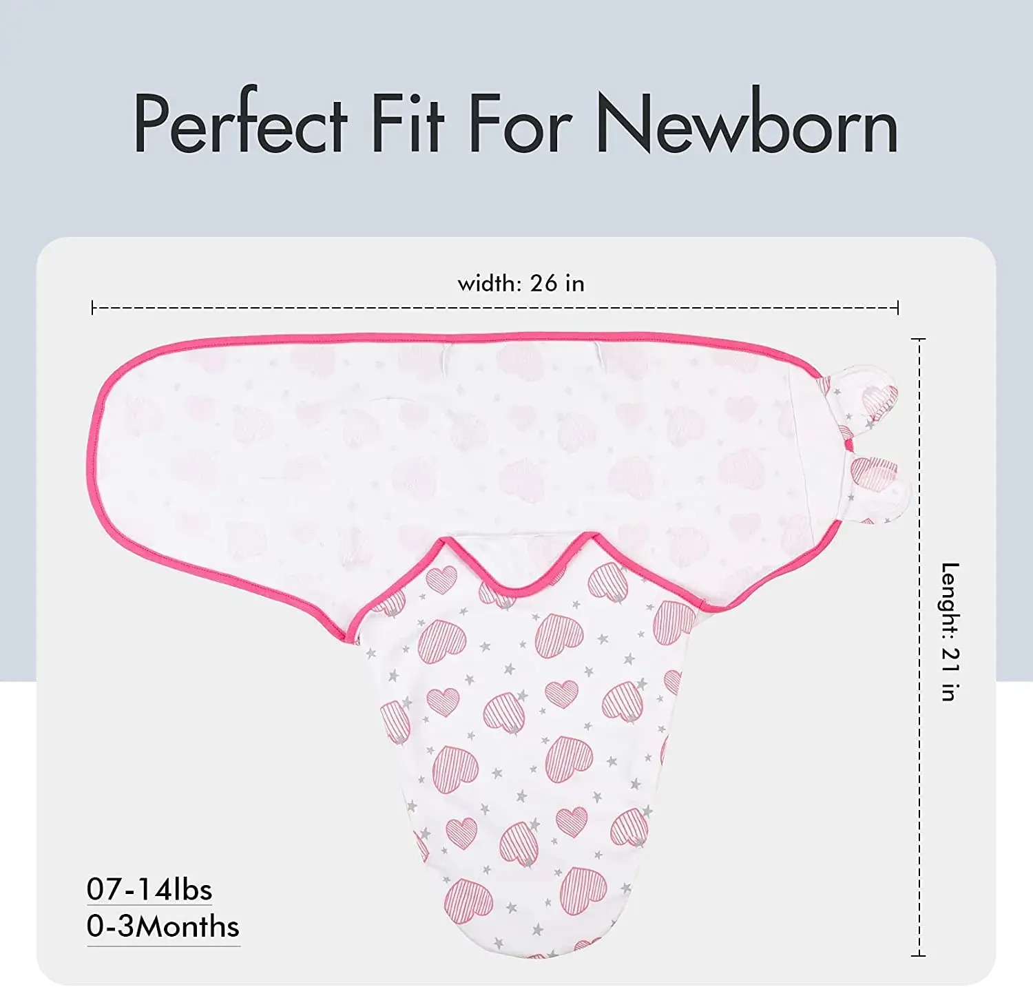 Couvertures d'emmaillotage pour bébé, lot de 3