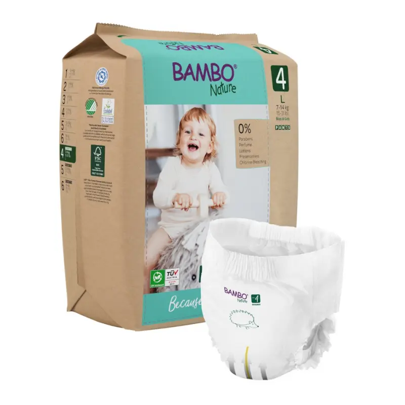 xx Culottes d'apprentissage écologiques taille 4 L 7-14 kg 20 culottes - Bambo Nature