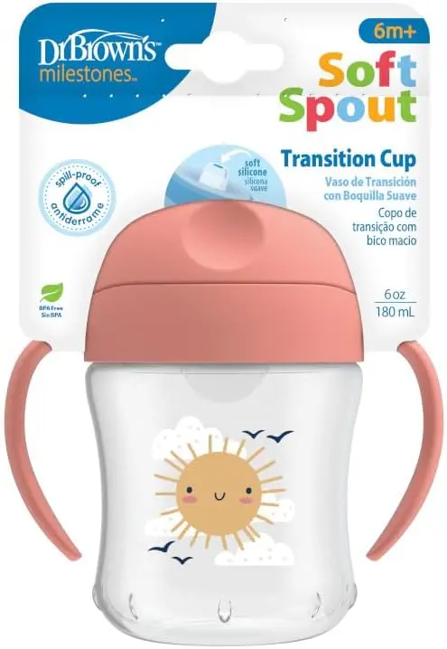 xx Dr Brown's Bec Souple pour enfant Tasse avec poignées, Rose