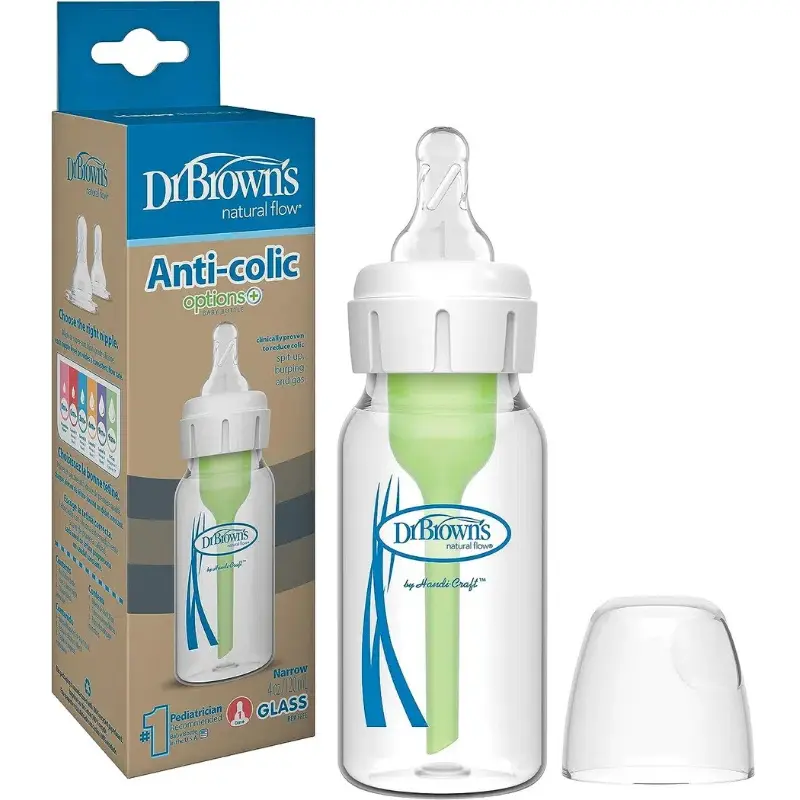 xx Biberon en verre étroite anti-colique de 120 ml