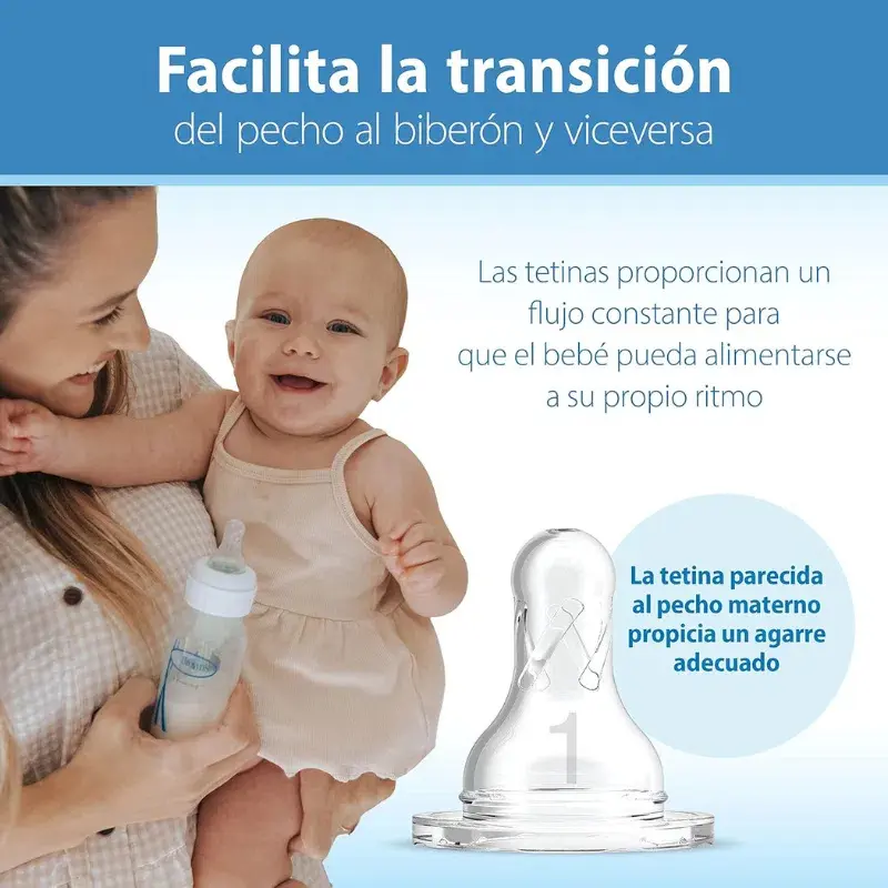 Biberon en verre étroite anti-colique de 250 ml