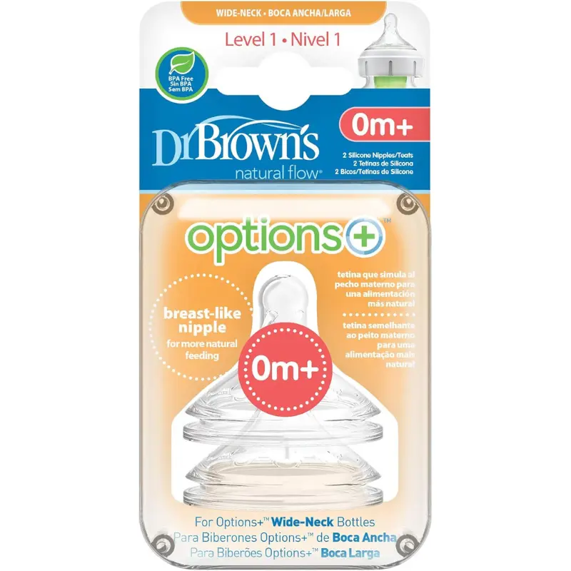 xx Dr. Brown’s Pack de 2 Tétines Cole large L1 0M+