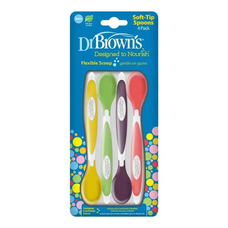 xx Dr. Brown’s Paquet de 4 cuillères à pointe souple 4M+