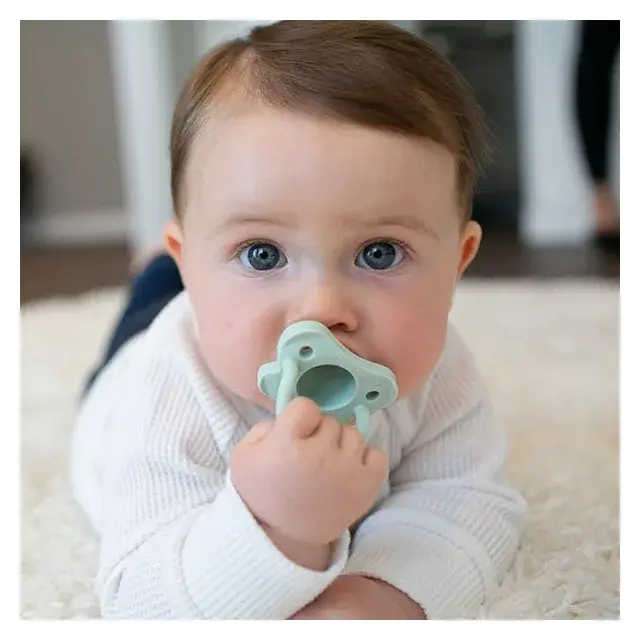Dr Browns Sucette en silicone 0-6 mois HappyPaci Bleu et  Vert