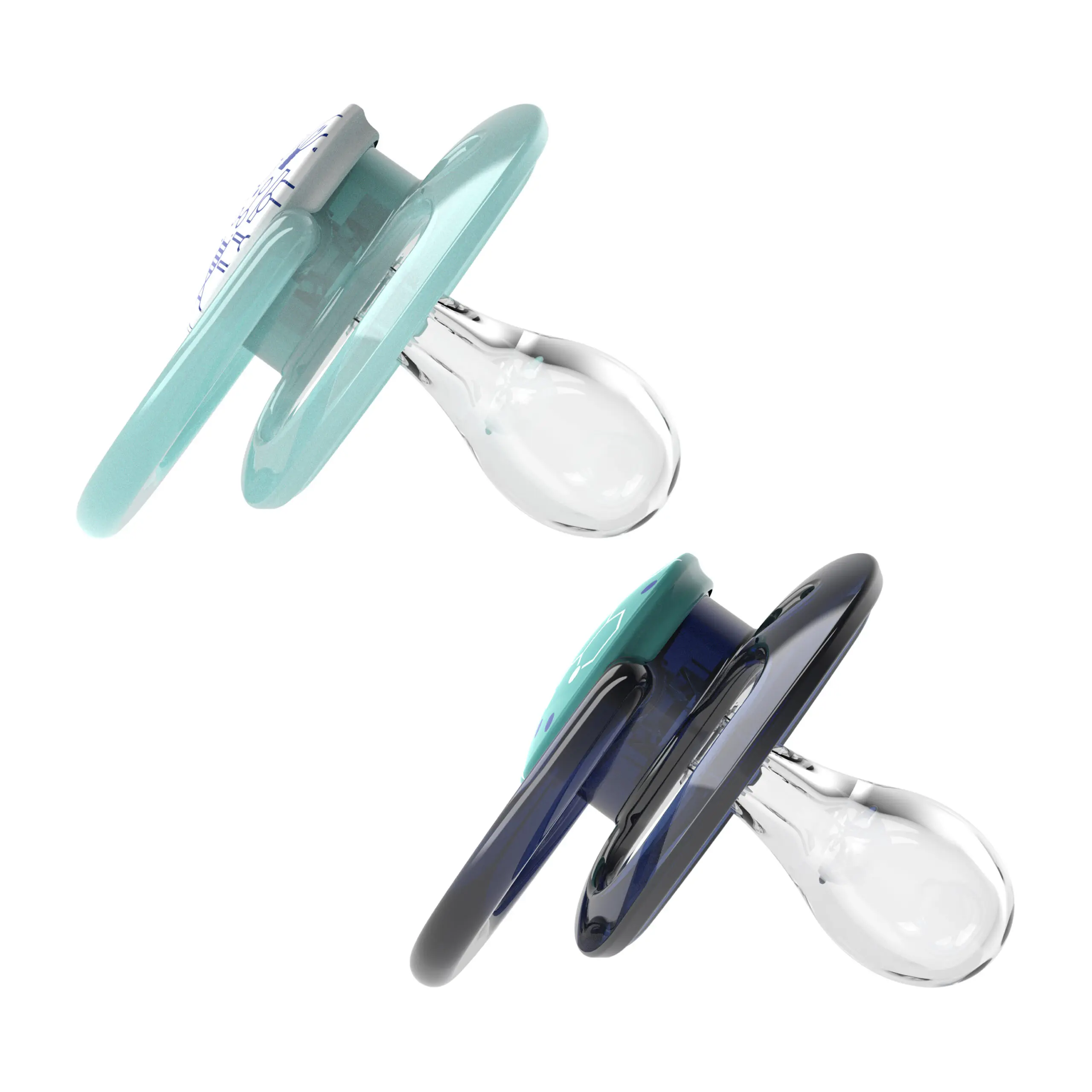 Dr.Brown’s Lot de 2 sucettes Symétriques Advantage Bleu/Vert 0-6mois