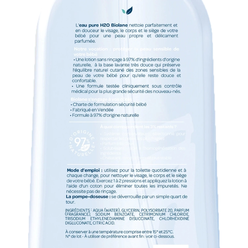 Eau Pure Bébé H2O BIOLANE