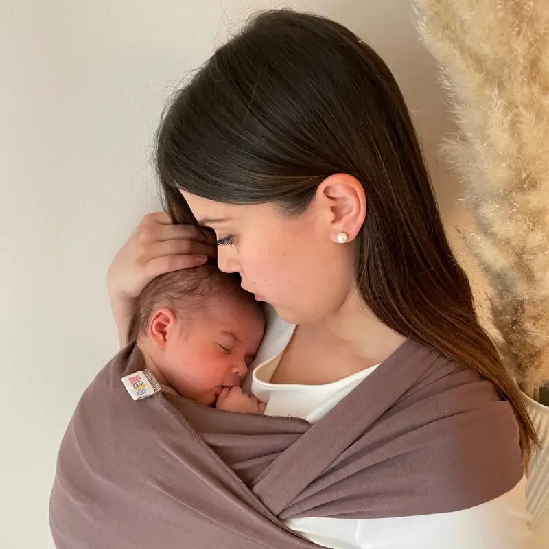Echarpe de Portage Bébé Neko – taupe