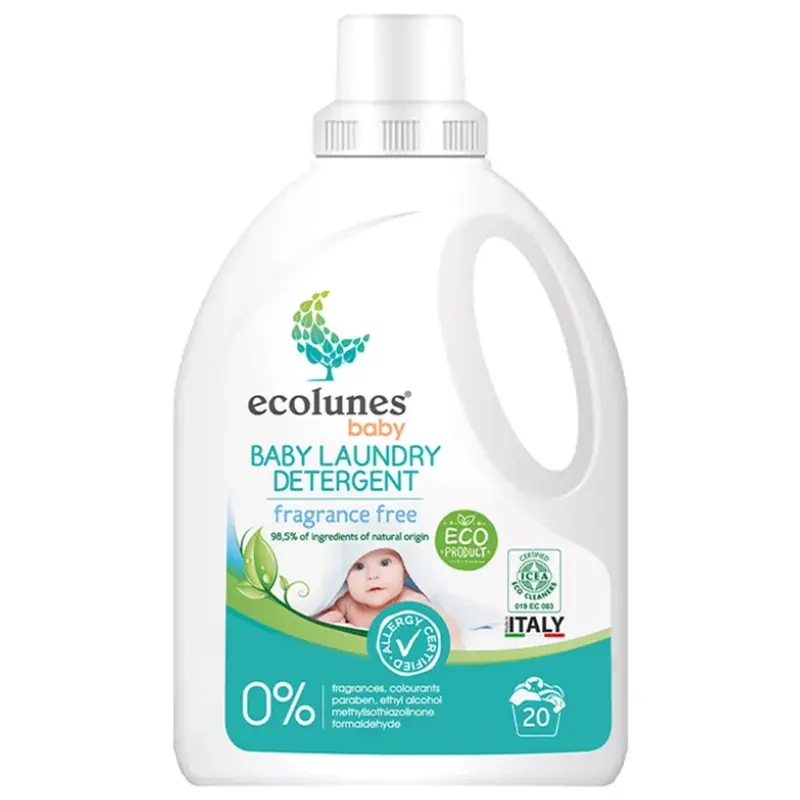 xx Ecolunes Lessive Bébé 20 lavages Écologique et Hypoallergénique 1L
